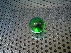 ビー玉・ガラス玉オーロラ（グリーン）」17mm（１０粒） 