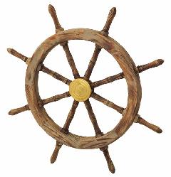 海飾り（舵輪７６ｃｍ・木製）コンビニ後払い