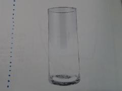 ガラス製フラワーベース（ストレートラウンドＭ・６個入り・２２．５×９ｃｍ）