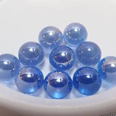 ビー玉・ガラス玉オーロラ(ライトコバルト）」17mm（１０粒）  